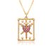 Micro Inlaid Colored Zircon Necklace - Simple Round Pendant, European & American Style Jewelry For Women_ipsvogv.com