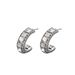 Geometric version of Korean sweet fresh with personalized zircon inlay U-shaped design, niche and earrings_ipsvogv.com