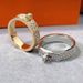 High End Lock Buckle Ring Full Of Stars, Couple Ring Plated With Rose Gold, Full Of Diamonds, Light Luxury Ring_ipsvogv.com