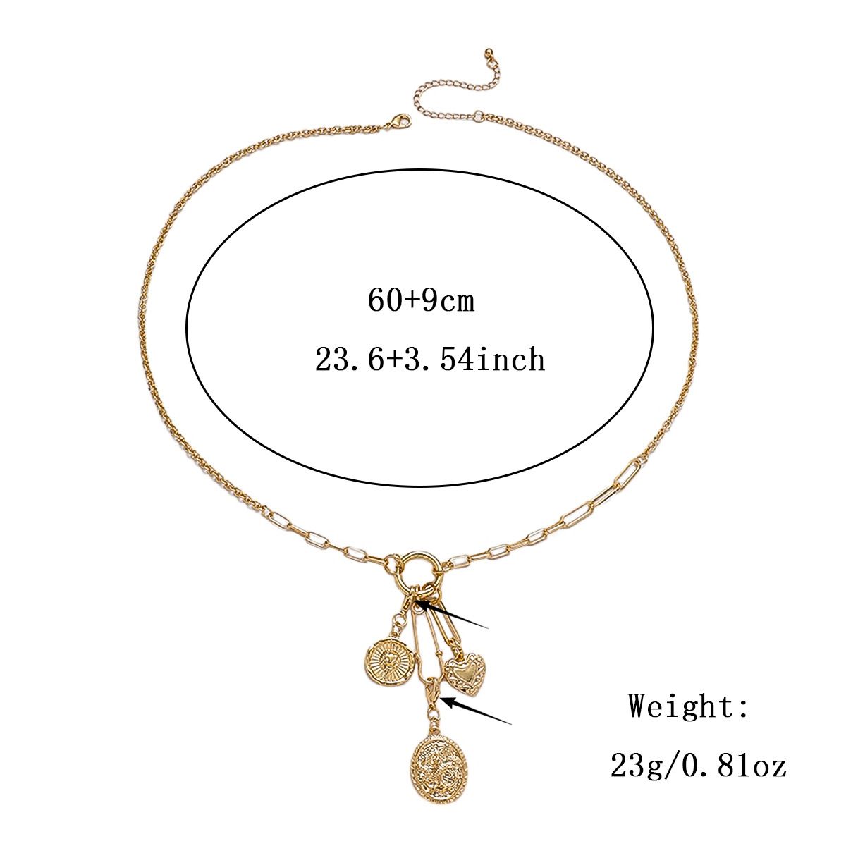 Women's Jewelry Multi Pendant Detachable Necklace Devil Eye Tarot Cactus Star_ipsvogv.com