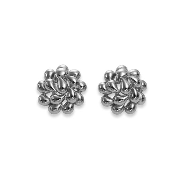 Hot Selling Spot INS Gold Plated Titanium Steel OOTD Water Drop Sun Flower Earrings_ipsvogv.com