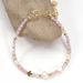 Cross Natural Shaped Pearl 3mm Rose Quartz Crystal Bracelet Necklace Female Ins Simple Sweet_ipsvogv.com