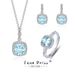 S Pure Sier Ocean Heart Blue Fashion Jewelry Set Of Three Pieces_ipsvogv.com