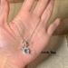 Clear Cold Water Blue Zircon For Women, Light Luxury, High-end, Niche, Collarbone Chain Temperament, Exquisite Full_ipsvogv.com
