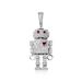 New Hip Hop Heartbeat Wave Love Double Sided Full Zirconium Robot Men's Pendant Necklace Limbs Rotation_ipsvogv.com