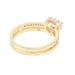 Women's Jewelry Heart-Shaped Double Ring Romantic Gift For Her, Elegant Valentine's Day Present, Sweetheart Promise Ring, Gold-Tone Copper Band_ipsvogv.com