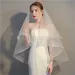 Wedding Hair Jewelry Simple Short Double Layered Headscarf Bride Wedding Dress Hot Selling Accessories With Hair Comb_ipsvogv.com