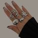 ins liquid line geometric open ring niche design irregular lava ring hand jewelry female_ipsvogv.com