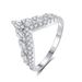 S Pure Silver Zircon Female Niche Design, Stacked And Arranged Ring, Fully Inlaid With HW Diamond Ring_ipsvogv.com