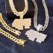 Full Diamond Letter 4PF Pendant Fashion Versatile Alloy Rhinestone Hip-Hop Jewelry_ipsvogv.com