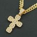 Hip Hop Full Diamond Cross Pendant Cuban Necklace Men's Cool and Dominant Personality Collar Chain Neckchain_ipsvogv.com