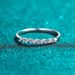 Sterling Silver Women's Moissanite Water Ripple Ring Pt950 Gold Plated Simple Hand Jewelry Straight_ipsvogv.com