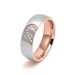 Men And Women's Jewelry Stainless Steel Sweet Half Peach Heart Diamond Couple Ring Personality Brushed Jewelry Can Be Engraved_ipsvogv.com