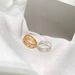 Three diamond sliding ring with rose gold and diamond inlay, personalized hollow and dynamic for men and women_ipsvogv.com