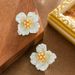 French Fashion Exquisite Matte Three-dimensional Floral For Women With A Sense Of Light Luxury, Sweet And Elegant Silver_ipsvogv.com