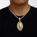 New Diamond Rugby Alloy Pendant Hip Hop Cuban Tennis Fried Dough Twists Chain Men's Necklace_ipsvogv.com