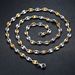 53cm High-end Men's And Women's 316L Alloy Jewelry, Coffee Beans, Pearl Chain Necklace In Three Colors To Choose From_ipsvogv.com