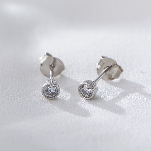 Women's Jewelry S925 Silver Earrings Small Fresh Simple Mini Temperament Single Diamond Earrings_ipsvogv.com