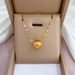 Body 【 Full Titanium Steel 】 Lucky Bead Furnace Genuine Gold Cold Necklace For Women's Ins Mesh Red Collarbone Chain 【 】_ipsvogv.com