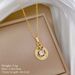 Circular 【 】 Clover Light Luxury Charm Gorgeous Full Diamond Necklace Women's Versatile Clavicle Chain Titanium Steel 【 】_ipsvogv.com