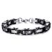 fashion domineering stainless steel handmade square buckle emperor chain multi color titanium steel men's necklace_ipsvogv.com