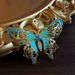 Jewelry vintage butterfly enamel brooch Rhinestone plated with genuine gold standard hollowed out animal_ipsvogv.com