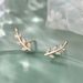 Cao Shi, Japanese and Korean Style, Leaf Earrings, Women's Trend, Forest Style, Diamonds, Small Earrings, Versatile Student Earrings_ipsvogv.com