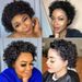 Brazilian Curly Short Wigs Short Pixie Cut Curly Wigs For Women 13*4*1 Short Curly Human Hair Wigs 180% Density_ipsvogv.com