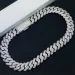 moissanite Necklace Cuban K Chain 20mm 4 Row Full Dia Ice Out Vvs Pass Dias Tester Stainless Steel Plating_ipsvogv.com