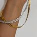 Fashionable Electroplated Titanium Steel Three-layer Braided Blade Chain Necklace_ipsvogv.com