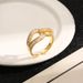 New Product Trend New Inlaid Gold Horseshoe Ring Feminine Style Light Luxury Fashion Opening Index Finger Ring Jewelry_ipsvogv.com