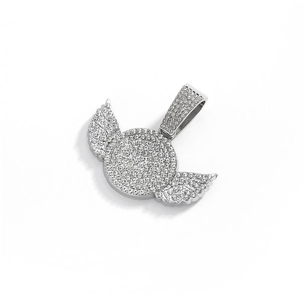 New Full Diamond Wing Alloy Pendant Hip-Hop Cuban Tennis Twist Chain_ipsvogv.com