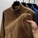 Men's Clothing New autumn and winter fashion polar fleece stand collar men's jacket fashionable and versatile loose couple style zipper sweater_ipsvogv.com