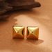 Women’s Jewelry Set Fashion Fashion Simple Gold Plated Stainless Steel Concave And Convex Square Earrings Atmospheric Antique Square Earrings_ipsvogv.com