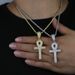 Cross Pendant Gold And Silver Punk Style Hip Hop Necklace Jewelry_ipsvogv.com
