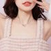 Ins style fashion infinite love necklace female girl heart hollow diamond Mobius ring love pendant clavicle chain_ipsvogv.com
