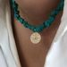 N11081 Devil's Eye Turquoise Necklace Bohemian Style Neckchain Irregular Beaded Neckpiece_ipsvogv.com