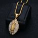 Men's Jewelry Hip Hop HIPHOP Jewelry Titanium Steel Gold Plated Football Pendant Necklace_ipsvogv.com