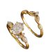 Three Outstanding Fried Dough Twists Inlaid Couple Lady Full Diamond High Fashion Ring Jewelry_ipsvogv.com