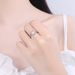 tikto Live S Silver Classic Six Claw One Carat Simulated Diamond Princess Square Bag Movable Ring Female_ipsvogv.com
