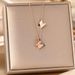 Korean Fashion Double-layer Butterfly Titanium Steel Necklace With Sweet Temperament, Simple Collarbone Chain, Short_ipsvogv.com