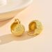 Women’s Jewelry Set Fashion Version Of Round Ball Metal Earrings Wrinkled Semi Circular Temperament Round Ball Hollow Earrings Light Luxury Ear_ipsvogv.com
