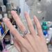 Unisex Jewelry Fashion series V gold semi diamond zircon ring_ipsvogv.com