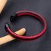New Men's Bracelet Woven Leather Cord Magnetic Clasp Bangle_ipsvogv.com