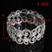 New Style Alloy Korean Version Trendy Women's Jewelry Hollow Flower-Shaped Diamond-Encrusted Bride Bracelet Bangle_ipsvogv.com
