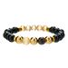 Best Selling Natural Stone Jewelry For Men And Women, Black Agate Faceted Crystal Bracelet Combination Stacking Bracelet For Men_ipsvogv.com
