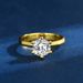 Moissanite Does Not Fade Light Luxury Niche Design Two Carat Zircon Ring Female High End White Copper Plated Gold Index Finger Ring_ipsvogv.com