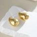 Zhu Same Style Copper Gold-Plated Large Water Drop Exaggerated Simple High-End Design Sense Comma Earrings_ipsvogv.com