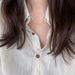 Korean Version Pure Silver Necklace, Simple And Niche Chic, Internet Famous, Round Sequin Short Necklace_ipsvogv.com