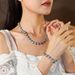Fashion Full Diamond Cuban Hip Hop Trend Personality Necklace Bracelet Set F26060_ipsvogv.com